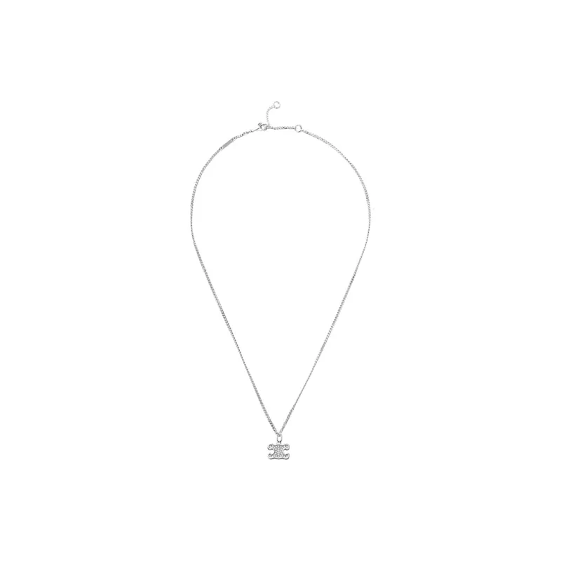 CELINE Triomphe Rhinestone Necklace-5