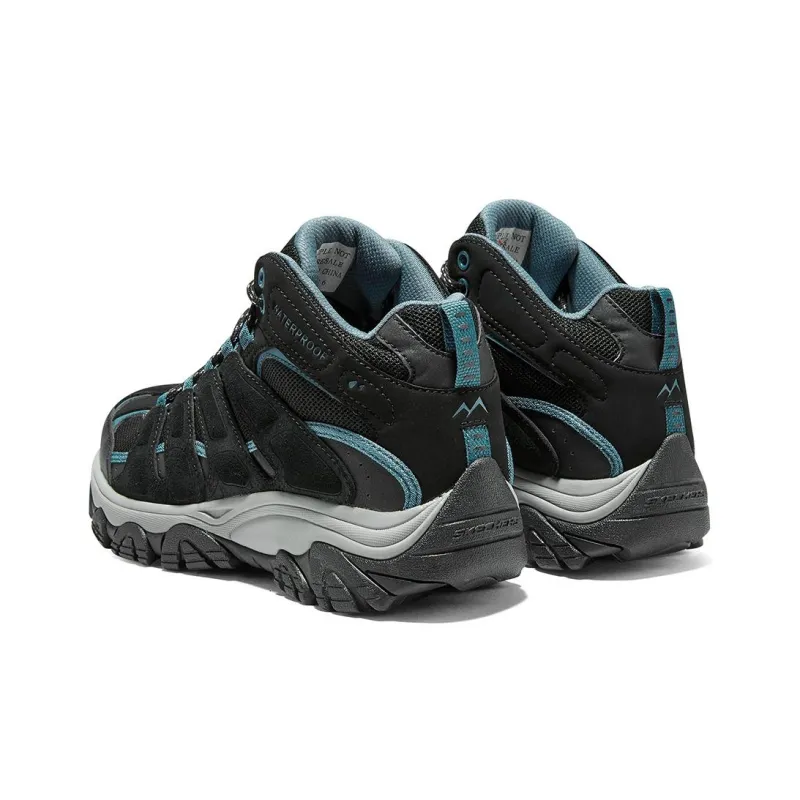 Skechers Go Walk Outdoor Waterproof And Wear resistant Mid Top Outdoor Shoes Women's Black-3