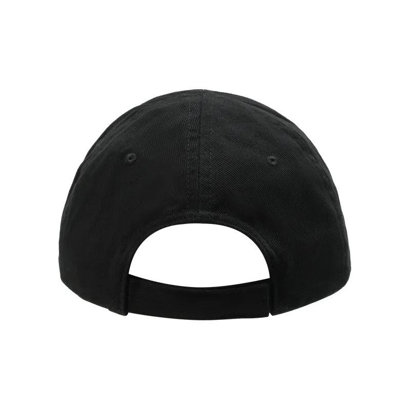 Balenciaga Cotton Baseball Caps Unisex Black-5