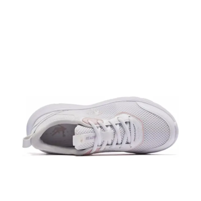 QIAODAN Slip Resistant, Abrasion Resistant, Breathable Low Top Sprint Running Shoes Women's White-3