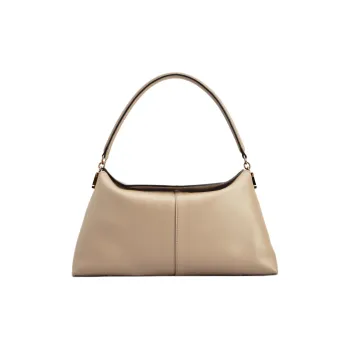TOD'S Leather Portable Crossbody Bag Shoulder Bag Women's Beige Yellow