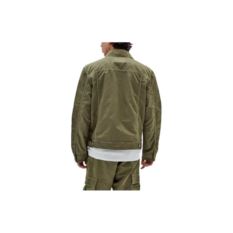 GUESS Originals Nylon Cadet Jacket Jackets Coats Men's Green-1