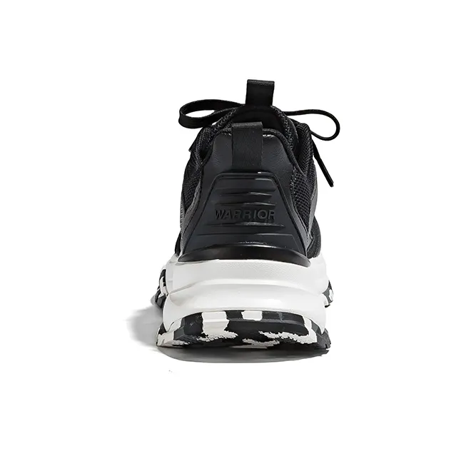 Warrior Abrasion Resistant Low Top Running Shoes Unisex Black-3