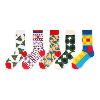 Flowers In Water Mid-Calf Socks Men's 5 Pack