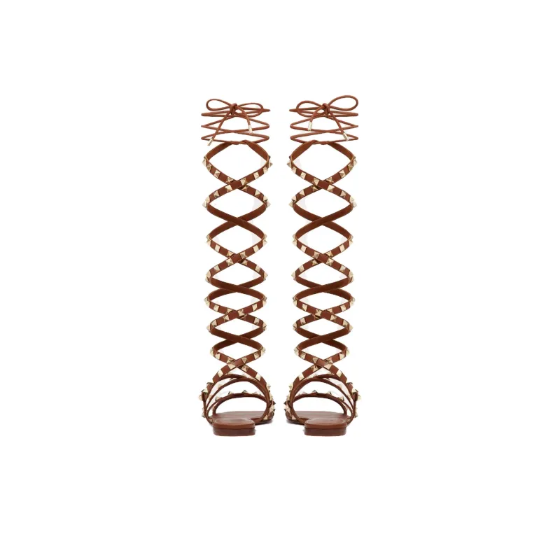 Valentino Garavani Rockstud Leather Gladiator Sandals-4