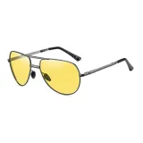 Gunmetal Frame Night Vision Photochromic Lens (Foldable)