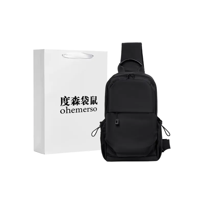 Dusen Kangaroo Oxford Sling Bag Men's Black/Camouflage Black-7