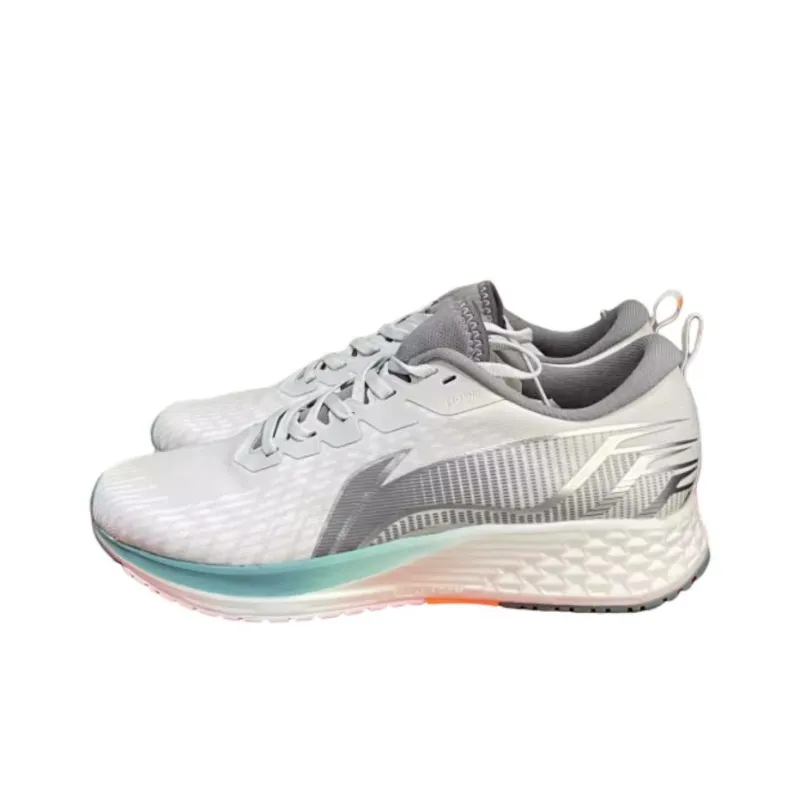 LiNing Red Hare 4 Low Top Running Shoes Men's Silver White-2