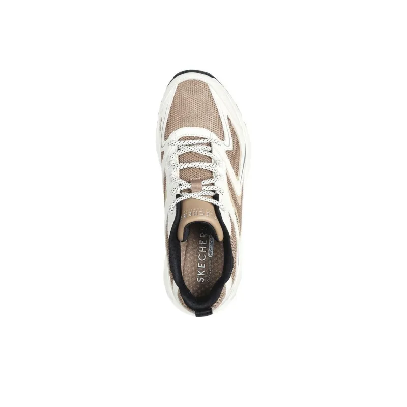 Skechers Street Breathable Low Top Casual Shoes Women's White Tan-3