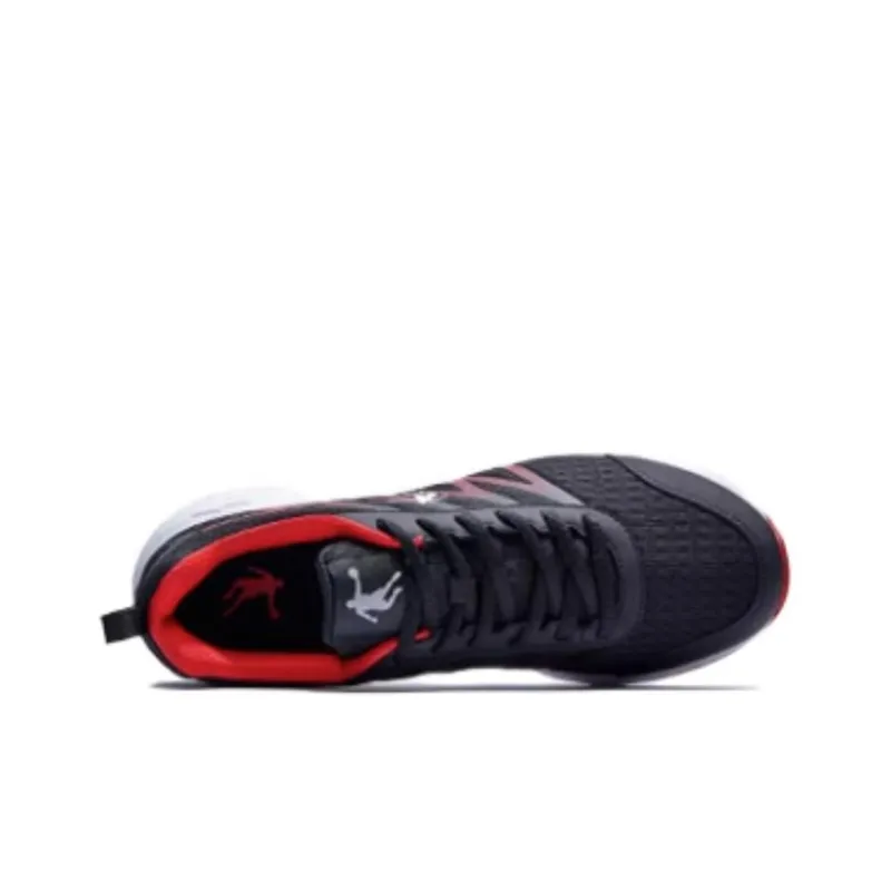 QIAODAN Shock Absorbers With Slip Resistant Features Low Top Casual Running Shoes Men's Black Red-3