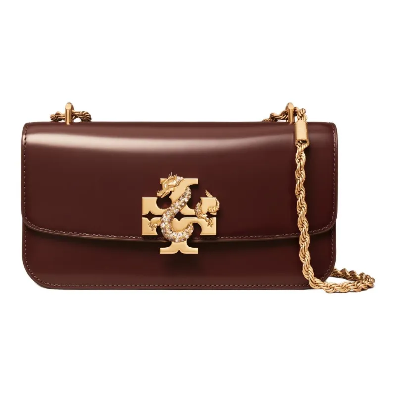 TORY BURCH Eleanor Cow Leather Baguette Bag Portable Crossbody Bag Shoulder Bag Women's Red-0