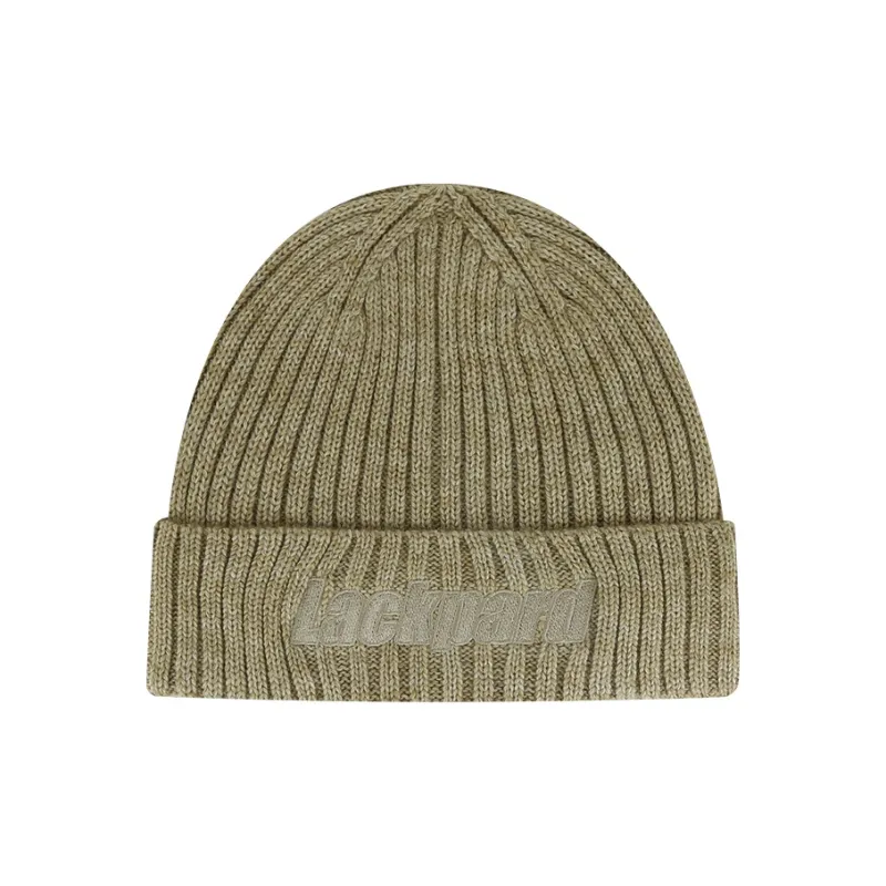 Lackpard Wool Blend Yarn Knitted Beanie Men's-1