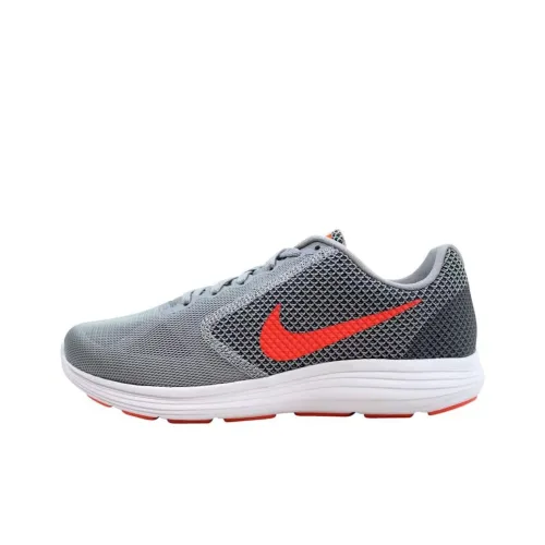 Nike Revolution 3 Wolf Grey Hyper Orange Women's