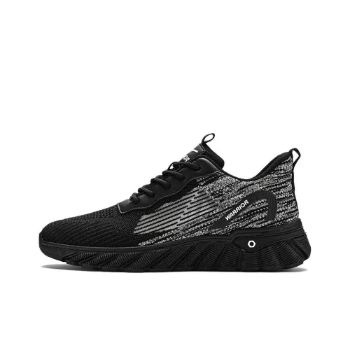 Warrior Cushioning Low Top Running Shoes Men's Black