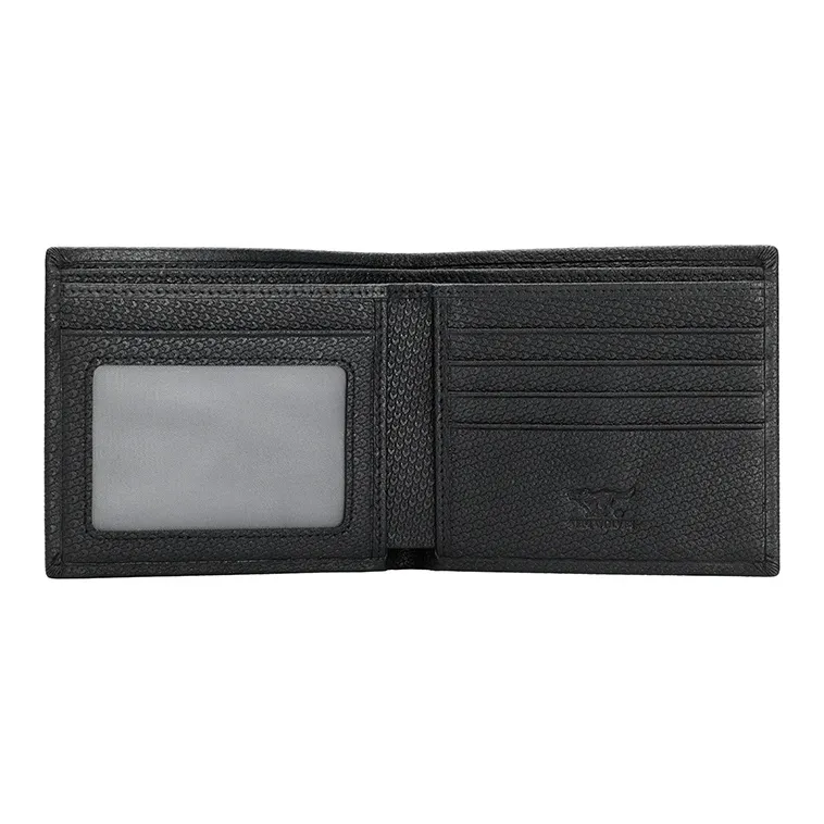 SEPTWOLVES Top Grain Sheepskin Wallets With Money Clip Unisex Black-5