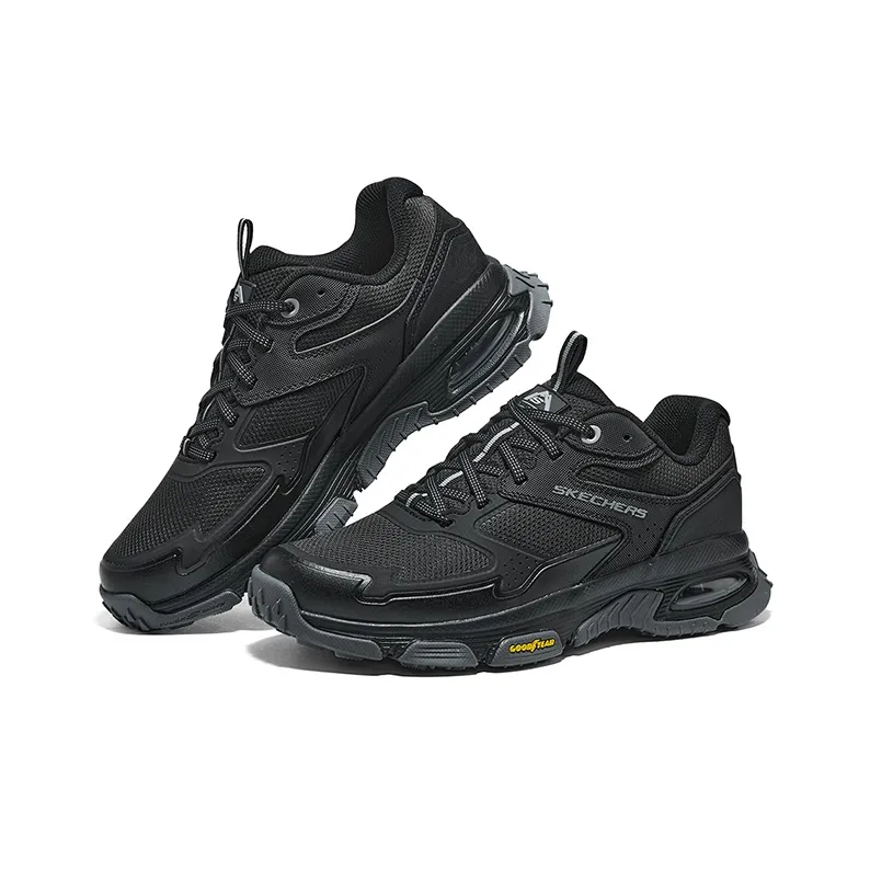 Skechers Cushioned Slip Resistant Lightweight Low Top Casual Shoes Men's Black-3