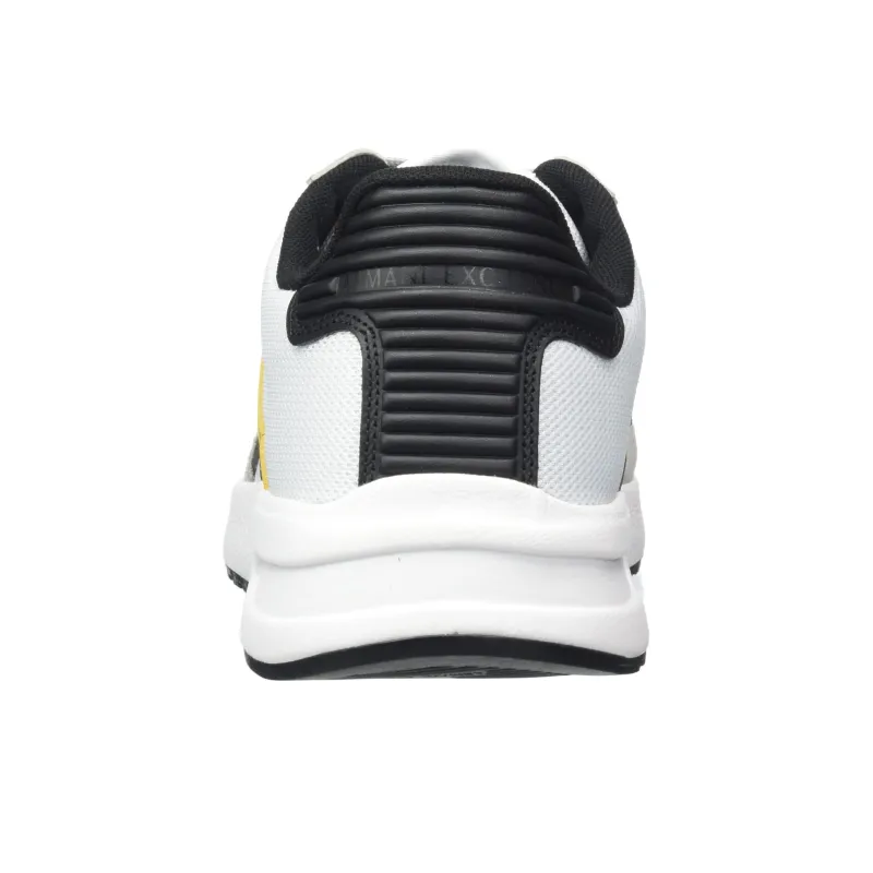 EMPORIO ARMANI Abrasion Resistant Low Top Casual Shoes Men's Gray White Yellow-4