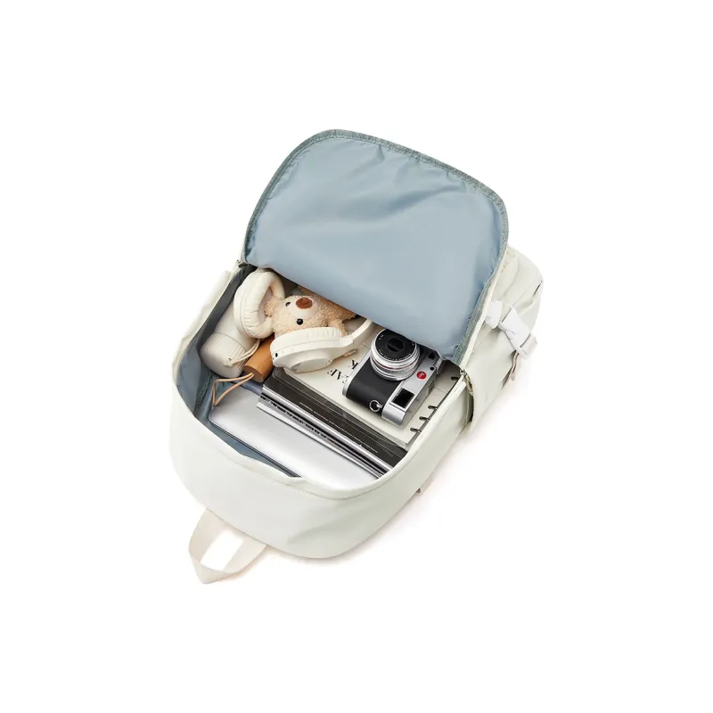 RIOREX Fabric Backpack Regular Unisex Black/White/Dark Blue/Milk Blue/Pink Purple/Light Green-11