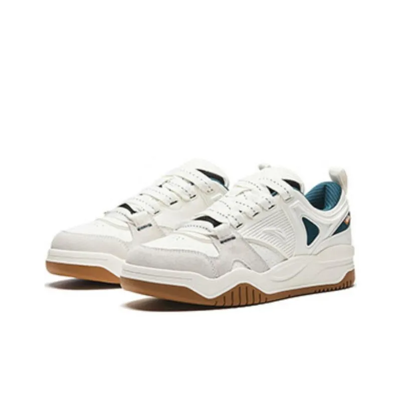 Anta Sea Salt Height Increasing Low Top Skateboard Shoes Men's White Blue Black-1