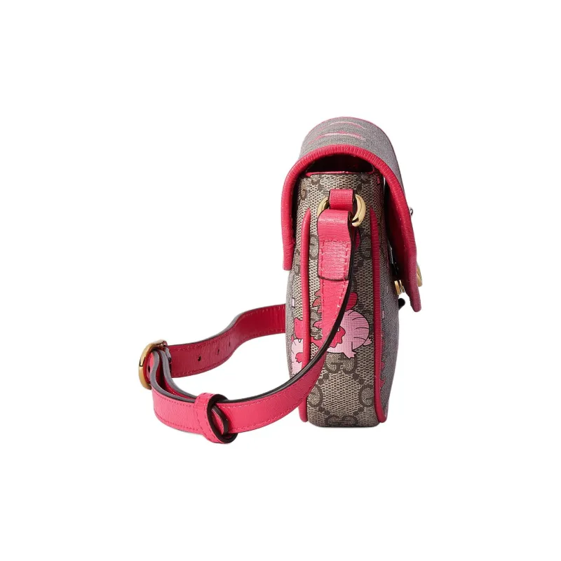 GUCCI Canvas Leather Binding Crossbody Bag, Shoulder Bag Women's-2
