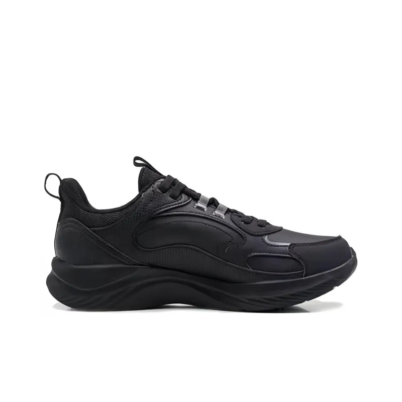 QIAODAN Water Resistant Low Top Running Shoes Men's Black-1