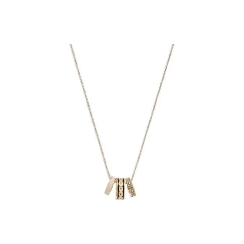 COACH Brass, Enamel, Swarovski Crystal Necklaces Women's Gold-0