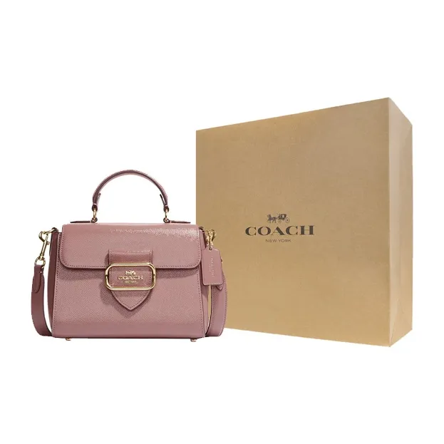 COACH Leather Briefcase, Handbag, Shoulder Bag, Crossbody Bag Trumpets Women's Rose Pink-5