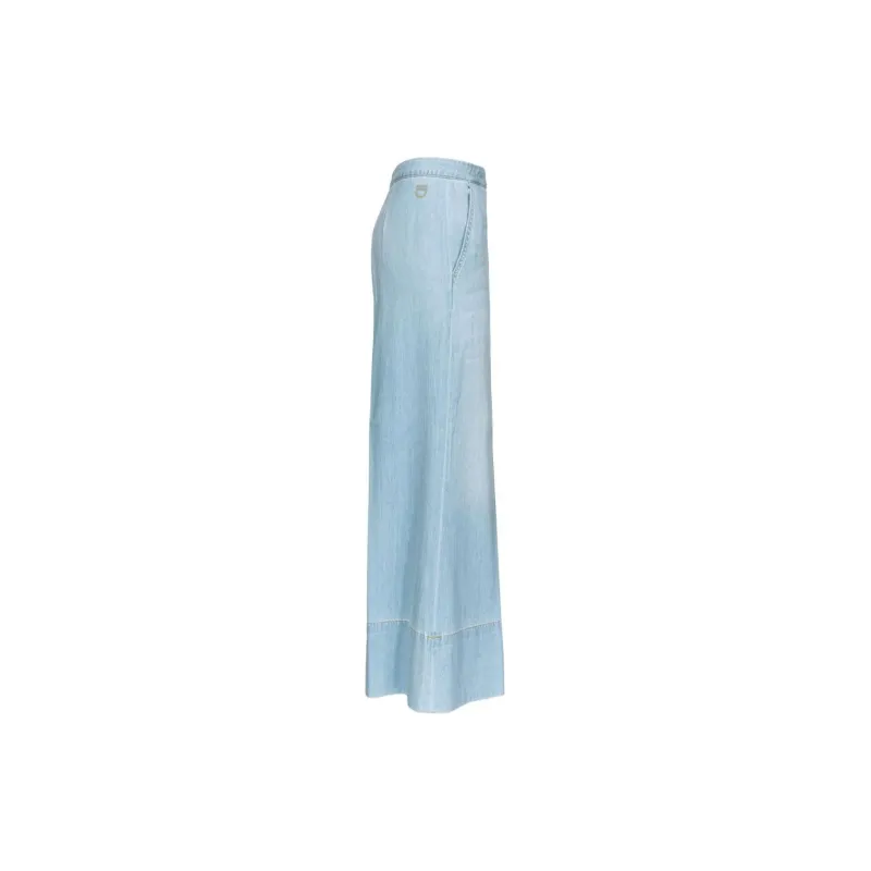 PINKO Logo Embroidered Wide Leg Trousers-2