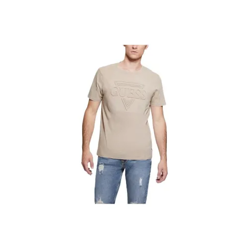 GUESS T-Shirts Men Brown