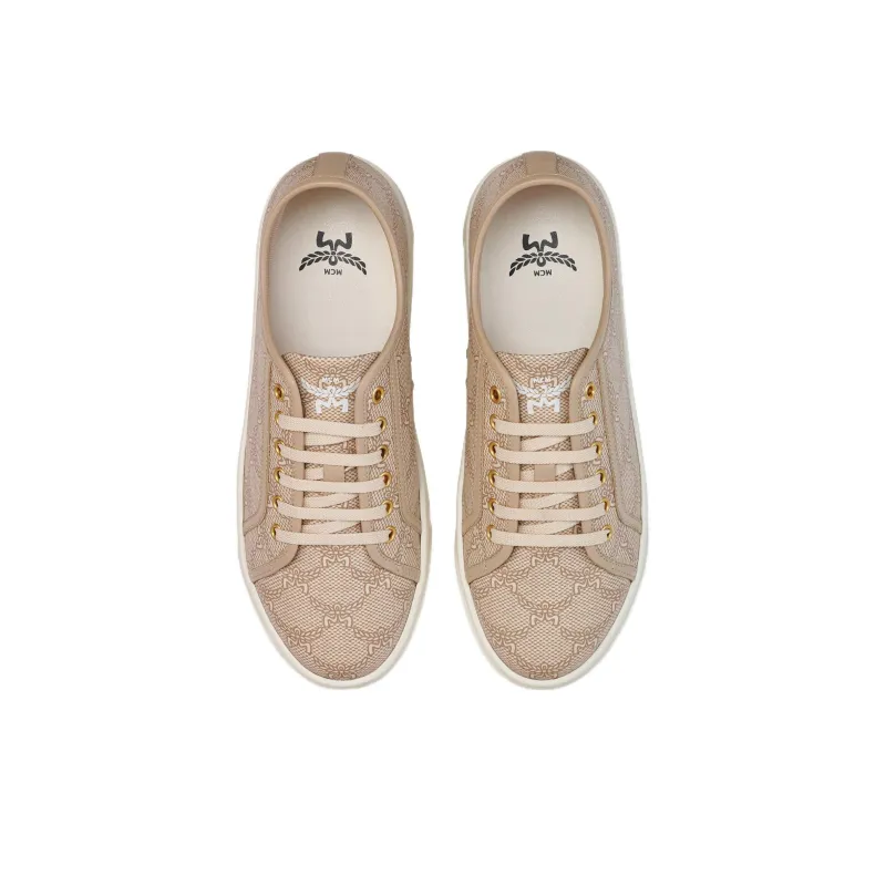 MCM Low Top Skateboard Shoes Women's Brown-2