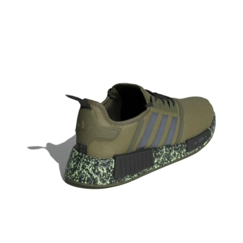 Adidas Originals Nmd R1 Focus Olive Core Black Green Spark-3