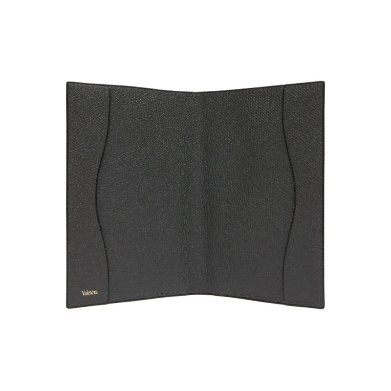 Valextra Millepunte Calfskin Passport Holder Unisex Smoke Gray-1