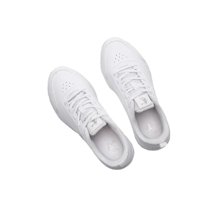 QIAODAN Slip Resistant Coverage Low Top Running Shoes Women's White-2