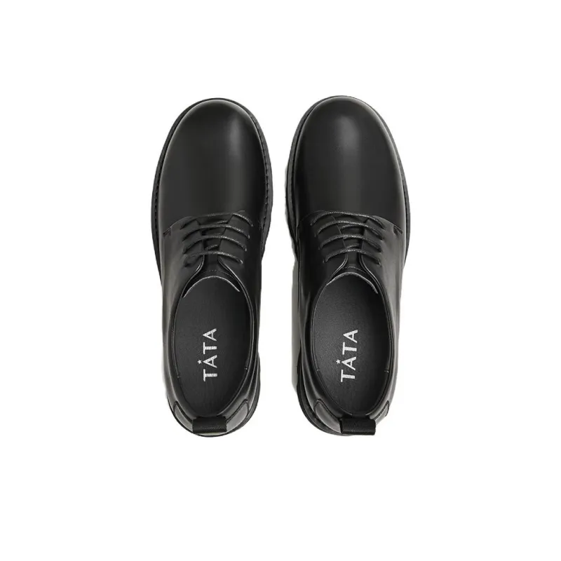 TATA Dress Shoes Men Low Top Solid Color-2
