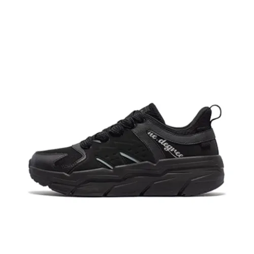 361° Anti-Slip Wear-Resistant Low-Top Chunky Sneakers Men's Black Gray Color