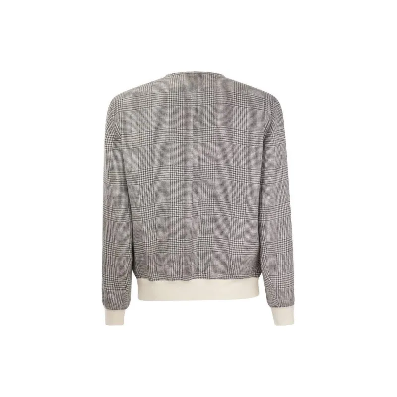 Brunello Cucinelli Checked High Neck Jacket-1