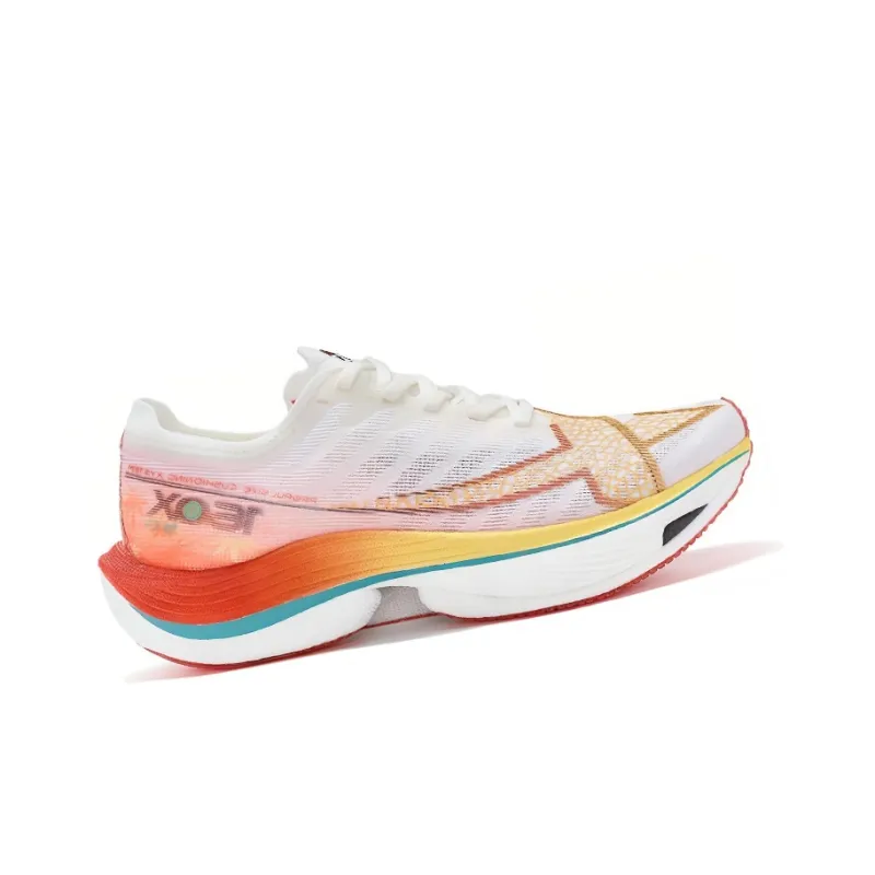XTEP Racing 160X 5.0 Cushioning Lightweight Low Top Running Shoes Women's White Red Orange-1