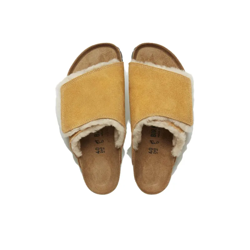 Birkenstock Solana Shearling Slide Stussy Caramel-2