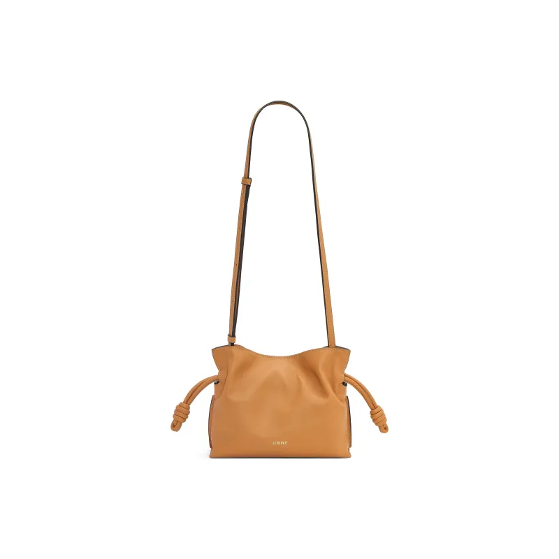 LOEWE Flamenco Nappa Cow Leather Shoulder Bag Crossbody Bag Clutches Mini Women's Warm Sand Yellow-1