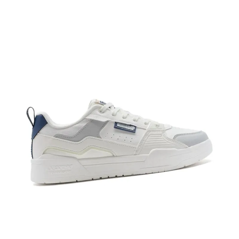 XTEP Unbounded Cushioning Wear Resistant Low Top Skateboard Shoes Men's White Gray-1