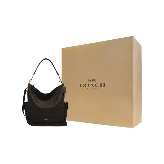 COACH Pennie Leather Bucket Bag Handbag Shoulder Bag Women's Dark Brown-6