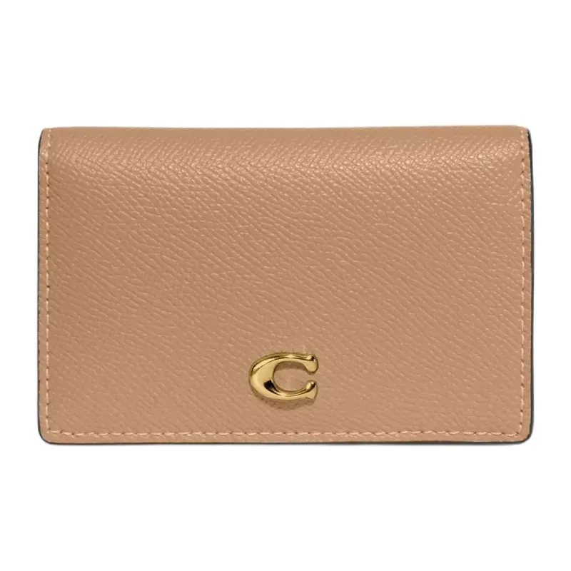 COACH Leather Coin Purses Wallets Women's Brass Stacked Candied Ginger-0