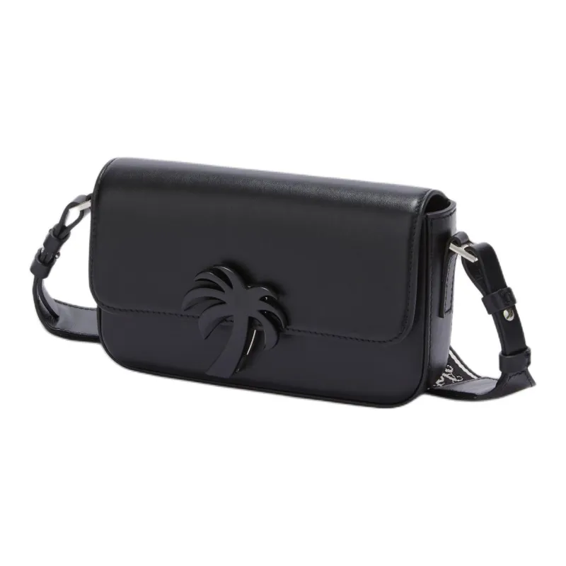 PALM ANGELS Cow Leather Shoulder Bag Crossbody Bag Men's Black-1