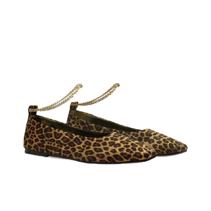 Maria Luca Augusta Leopard-print Ballerina Shoes-3