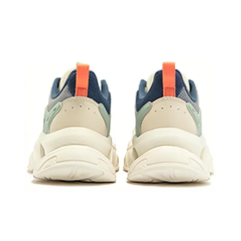 361° Anti Slip And Wear Resistant Breathable Low Top Casual Shoes Women's White Teal Blue-2