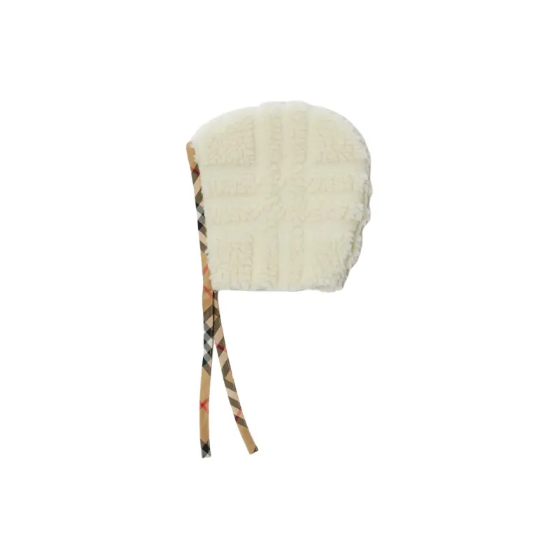Burberry Polyester Acrylic Fiber Beanies Baby White-5