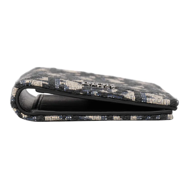 DIOR Canvas Bag, Card Holder, Wallet, Card Holder Men's Black Monogram-3