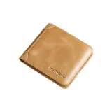 Khaki-Bifold (Vintage Top Grain Cow Leather) Anti-Skimming