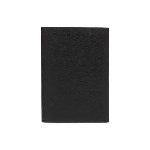 Valextra Millepunte Calfskin Passport Holder Unisex Black
