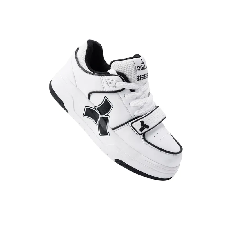 Angela Skateboard Shoes Unisex Low Top Black Blue/White Black/Black White-2